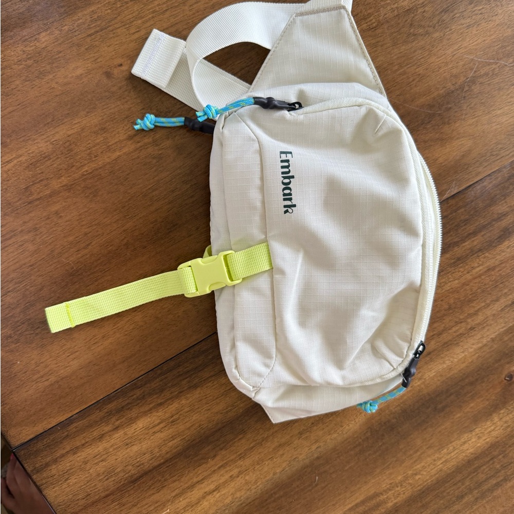 Bark Cream and Yellow Belt Bag Modern Design